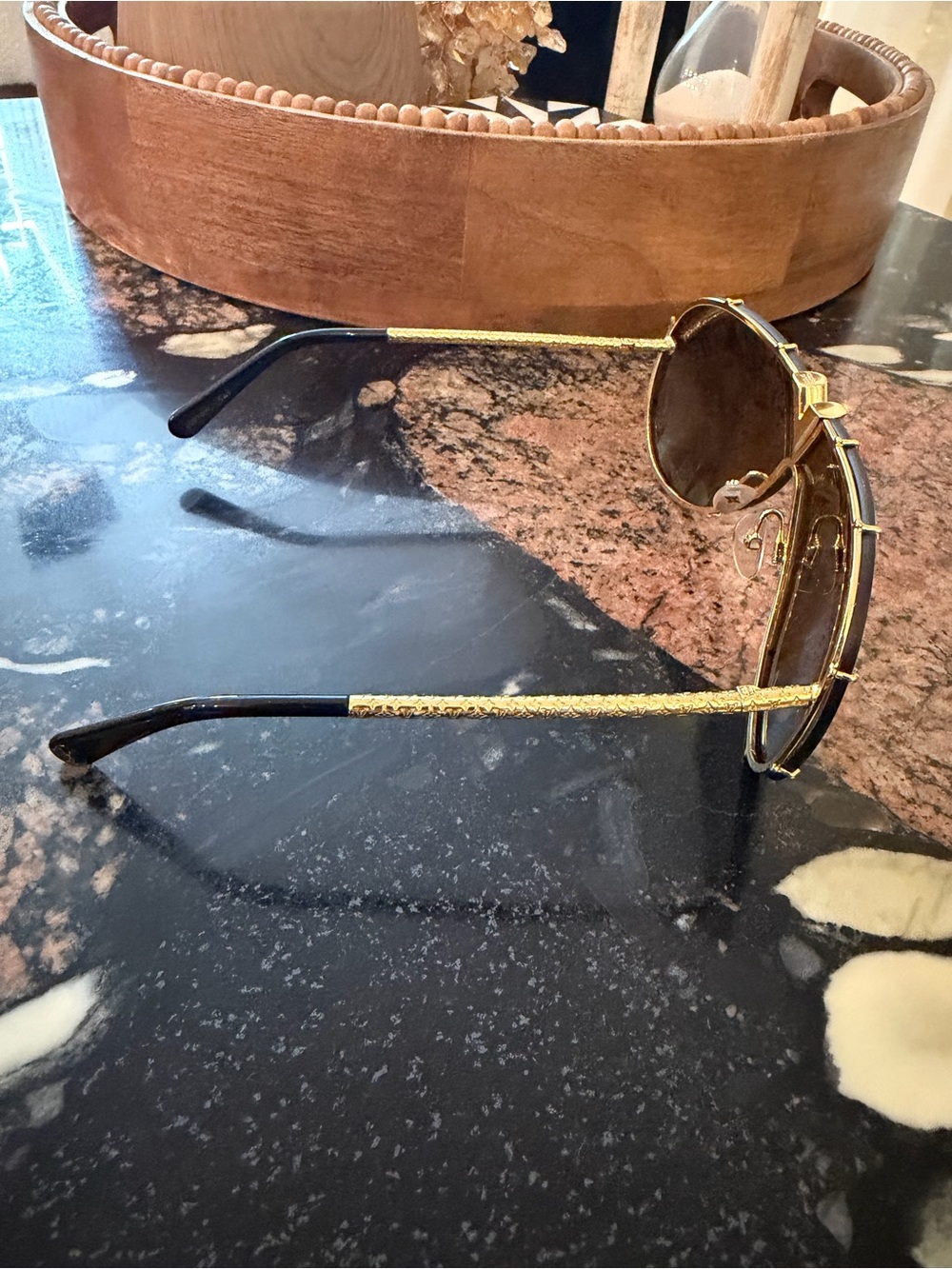 Louis Vuitton LV Gold Mirror Shield Sunglasses Oversized Aviator Mask Sunglasses - Picture 4 of 11